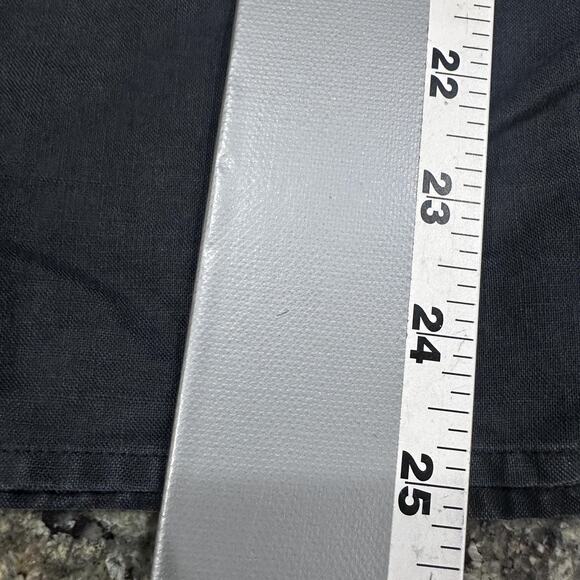 Sigrid Olsen Shirt Womens Medium Gray Linen Blend Short Sleeve Button Front - Picture 4 of 6